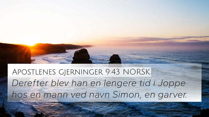 Apostlenes gjerninger 9:43 NORSK Bible Verse Image