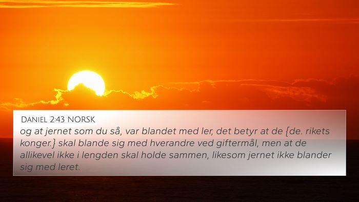 Daniel 2:43 NORSK 4K Wallpaper - og at jernet som du så, var blandet med ler, det - 4K Wallpaper Bible Verse