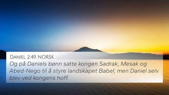Daniel 2:49 NORSK Bible Verse Image