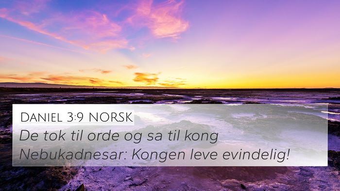 Daniel 3:9 NORSK Bible Verse Image