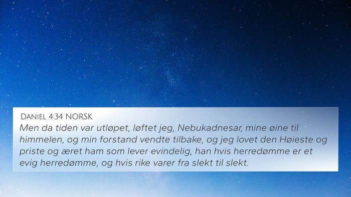 Daniel 4:34 NORSK Bible Verse Image