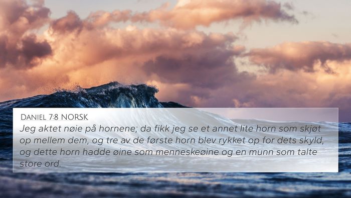 Daniel 7:8 NORSK Bible Verse Image