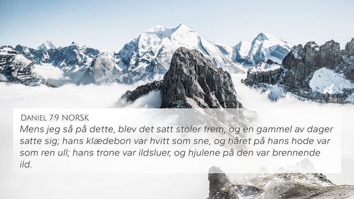 Daniel 7:9 NORSK Bible Verse Image