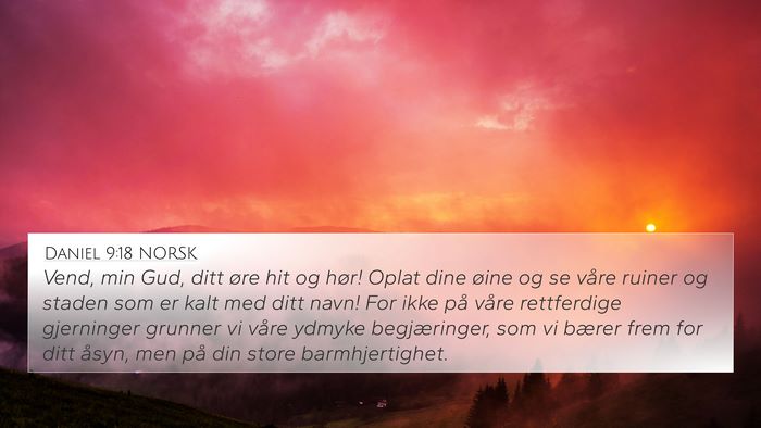 Daniel 9:18 NORSK Bible Verse Image