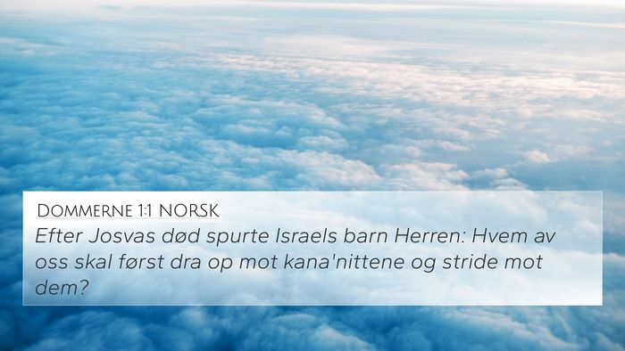 Dommerne 1:1 NORSK Bible Verse Image
