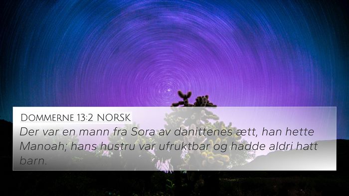 Dommerne 13:2 NORSK Bible Verse Image