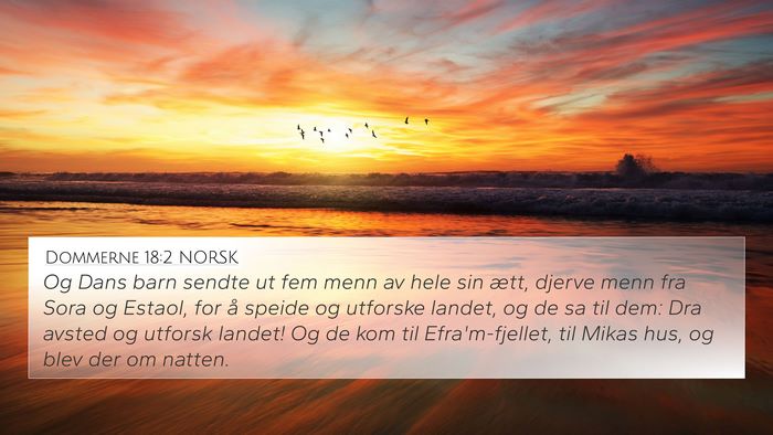 Dommerne 18:2 NORSK Bible Verse Image