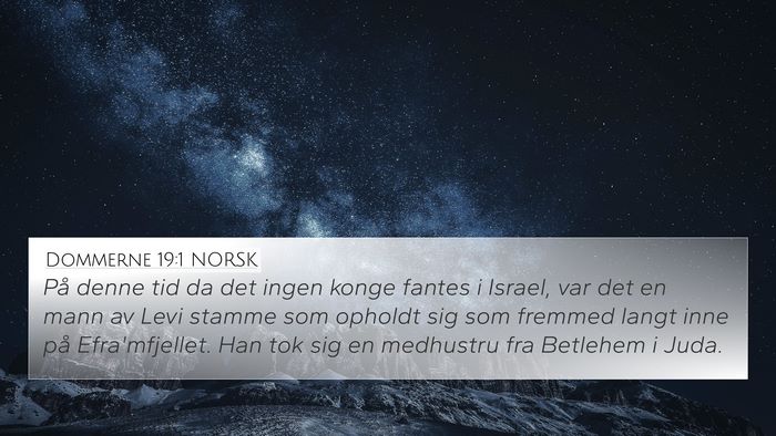 Dommerne 19:1 NORSK Bible Verse Image