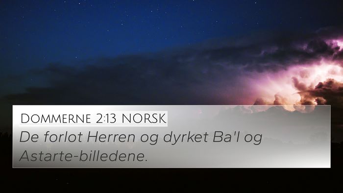 Dommerne 2:13 NORSK Bible Verse Image