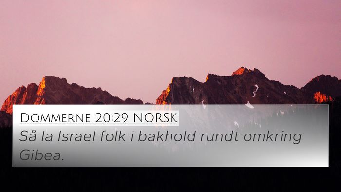 Dommerne 20:29 NORSK Bible Verse Image