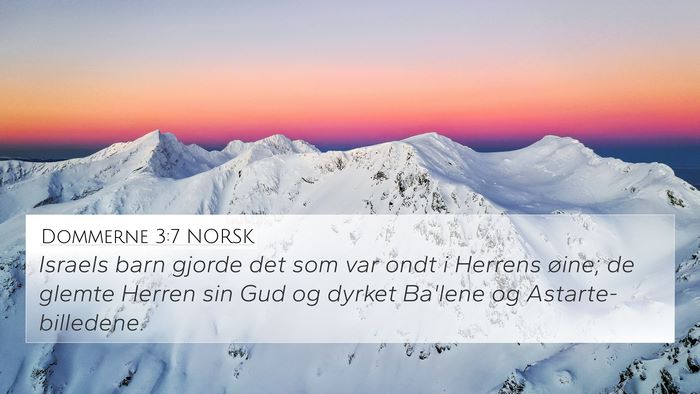 Dommerne 3:7 NORSK Bible Verse Image