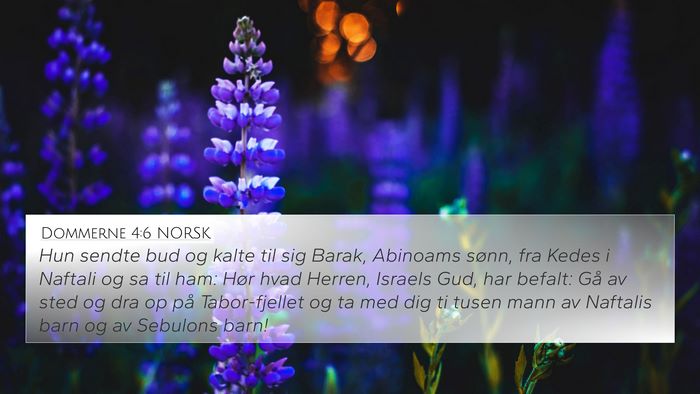 Dommerne 4:6 NORSK Bible Verse Image