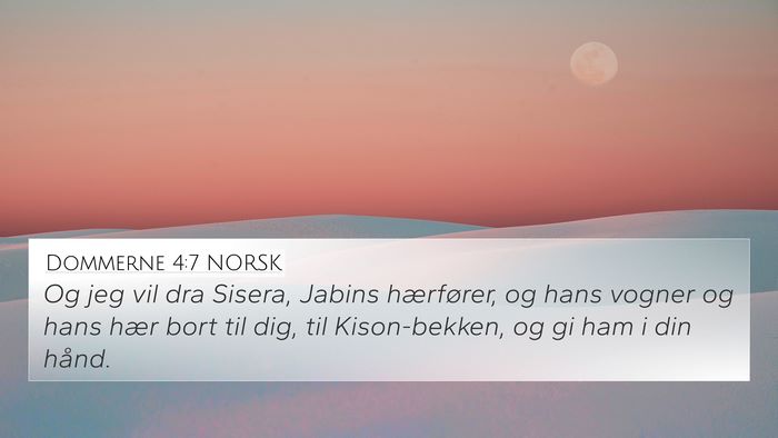 Dommerne 4:7 NORSK Bible Verse Image