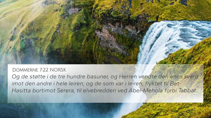 Dommerne 7:22 NORSK Bible Verse Image