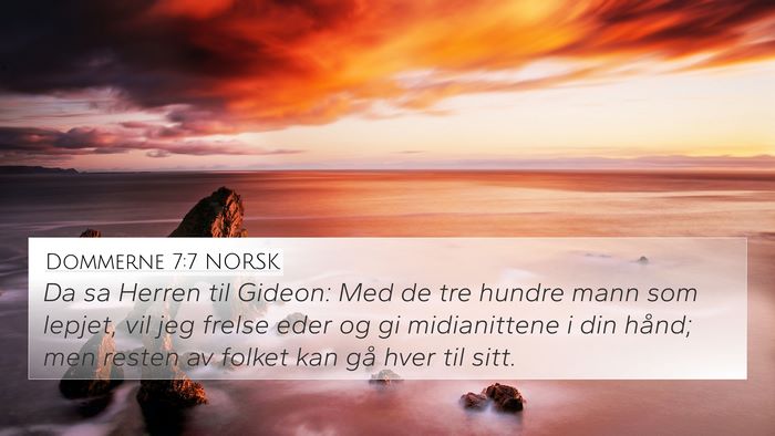 Dommerne 7:7 NORSK Bible Verse Image