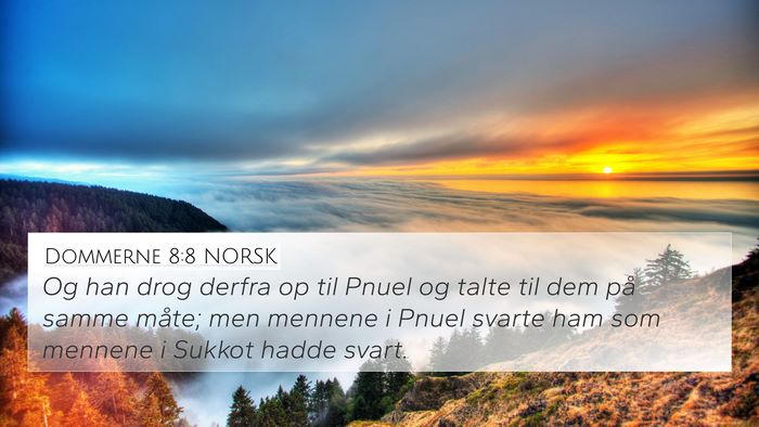 Dommerne 8:8 NORSK Bible Verse Image