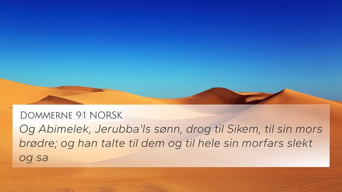 Dommerne 9:1 NORSK Bible Verse Image