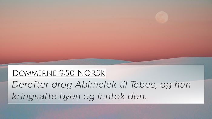 Dommerne 9:50 NORSK Bible Verse Image