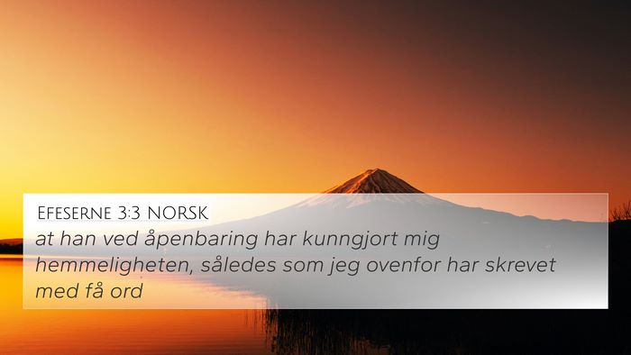 Efeserne 3:3 NORSK Bible Verse Image