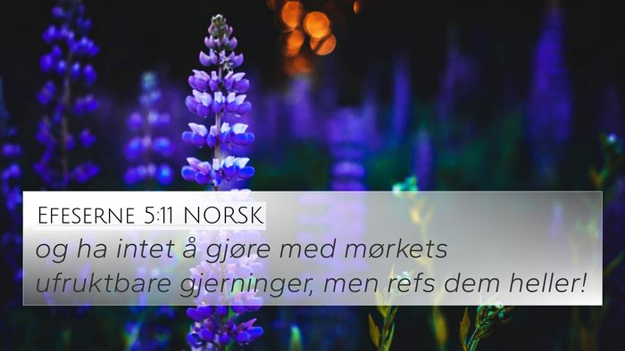 Efeserne 5:11 NORSK Bible Verse Image