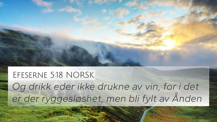 Efeserne 5:18 NORSK Bible Verse Image