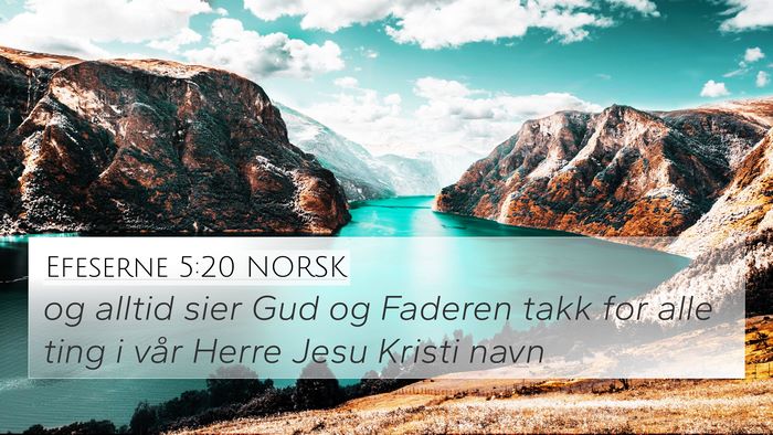 Efeserne 5:20 NORSK Bible Verse Image