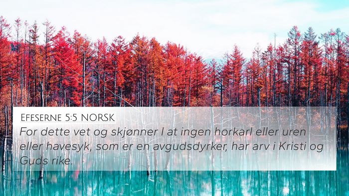 Efeserne 5:5 NORSK Bible Verse Image