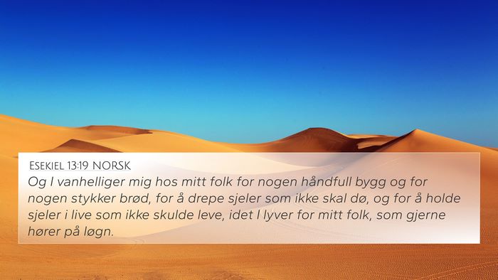 Esekiel 13:19 NORSK Bible Verse Image