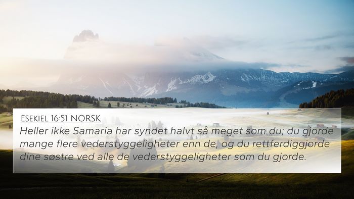 Esekiel 16:51 NORSK Bible Verse Image