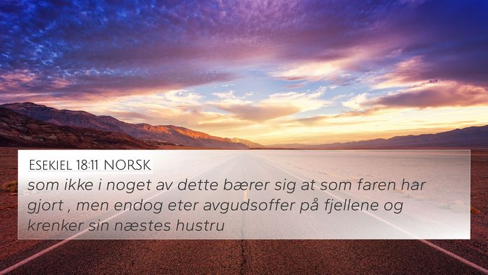 Esekiel 18:11 NORSK Bible Verse Image
