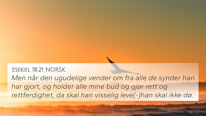 Esekiel 18:21 NORSK Bible Verse Image