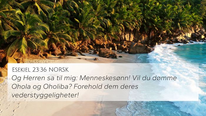 Esekiel 23:36 NORSK Bible Verse Image