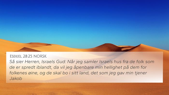 Esekiel 28:25 NORSK Bible Verse Image