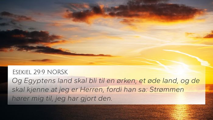 Esekiel 29:9 NORSK Bible Verse Image