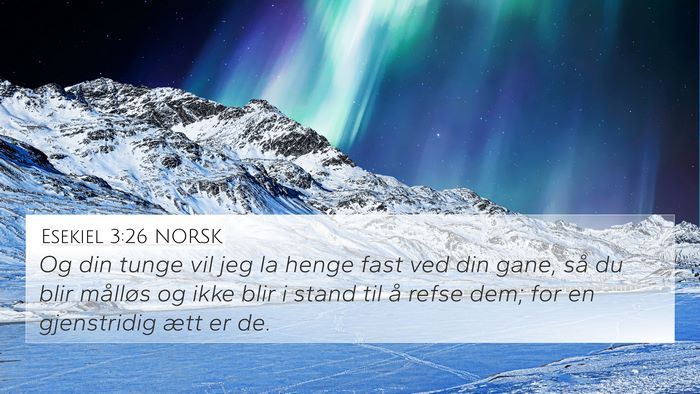 Esekiel 3:26 NORSK Bible Verse Image