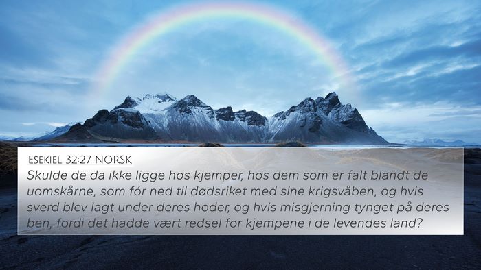 Esekiel 32:27 NORSK Bible Verse Image