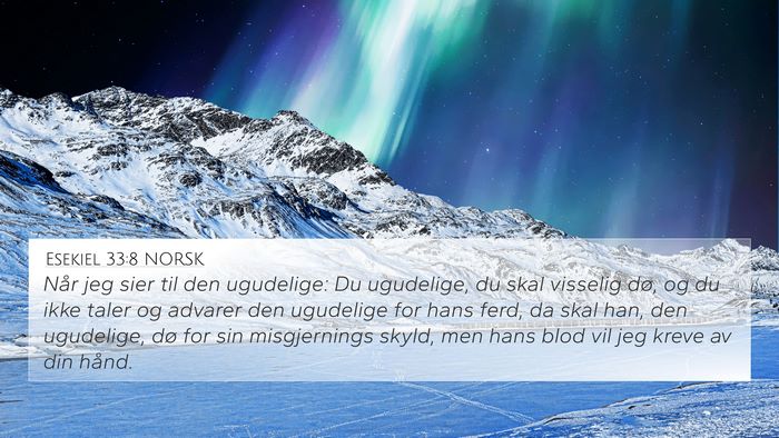 Esekiel 33:8 NORSK Bible Verse Image