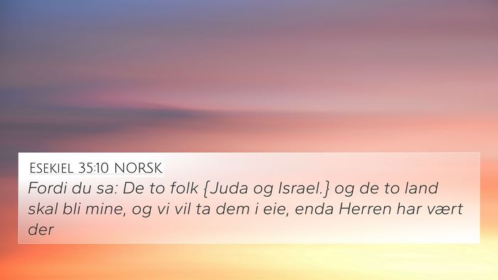 Esekiel 35:10 NORSK Bible Verse Image