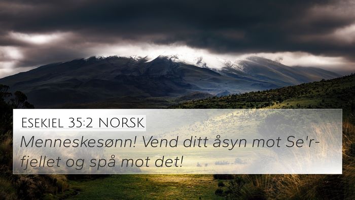 Esekiel 35:2 NORSK Bible Verse Image