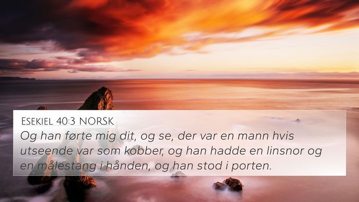 Esekiel 40:3 NORSK Bible Verse Image