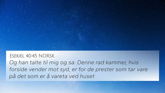 Esekiel 40:45 NORSK Bible Verse Image