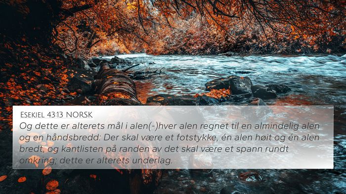 Esekiel 43:13 NORSK Bible Verse Image
