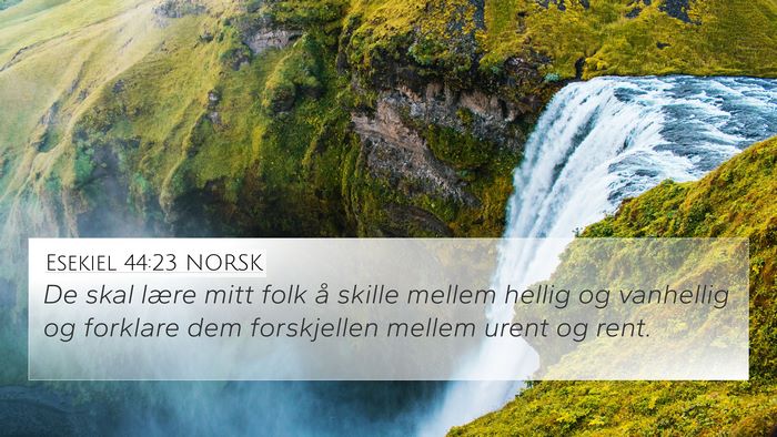 Esekiel 44:23 NORSK Bible Verse Image