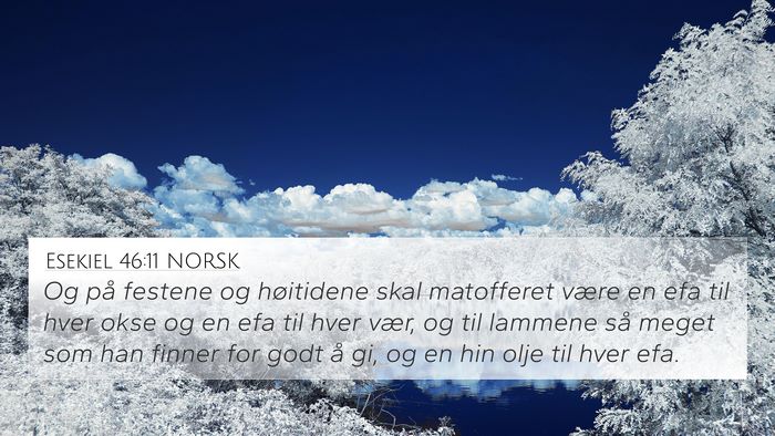 Esekiel 46:11 NORSK Bible Verse Image