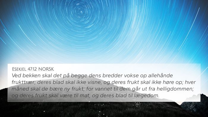 Esekiel 47:12 NORSK Bible Verse Image