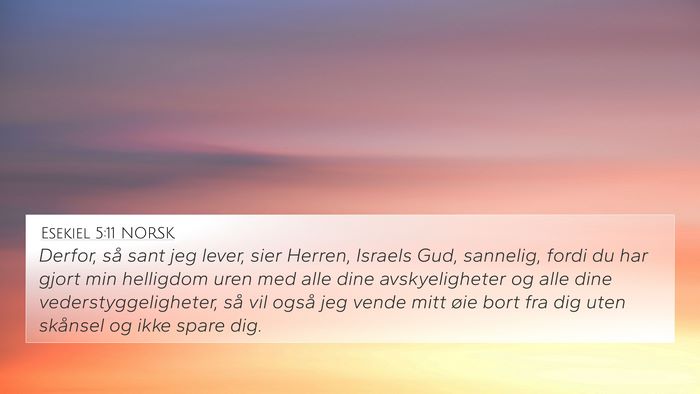 Esekiel 5:11 NORSK Bible Verse Image