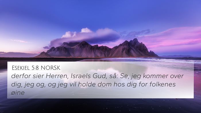 Esekiel 5:8 NORSK Bible Verse Image