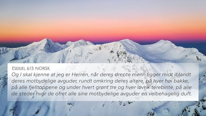 Esekiel 6:13 NORSK Bible Verse Image