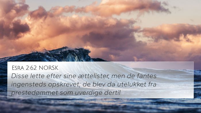Esra 2:62 NORSK Bible Verse Image