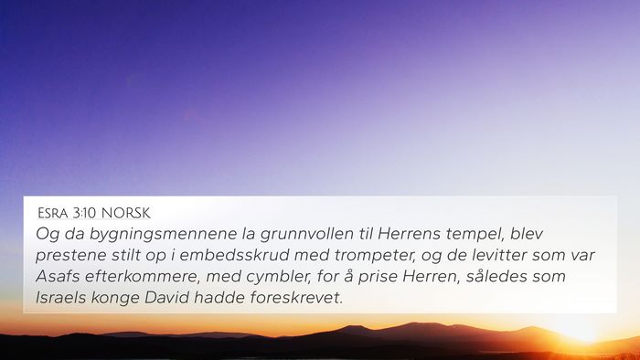 Esra 3:10 NORSK Bible Verse Image